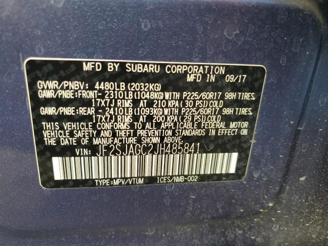 JF2SJAGC2JH485841 Subaru Forester 2.5i Premium