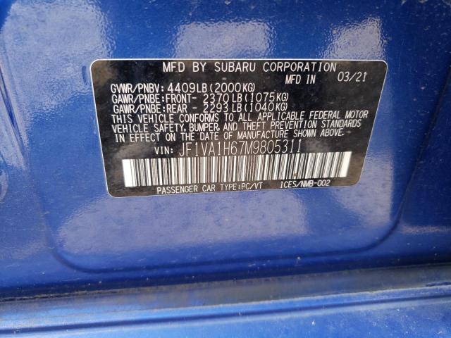 JF1VA1H67M9805311 Subaru Wrx Limited