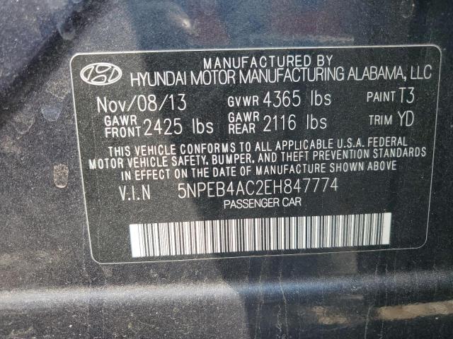 5NPEB4AC2EH847774 | 2014 HYUNDAI SONATA GLS