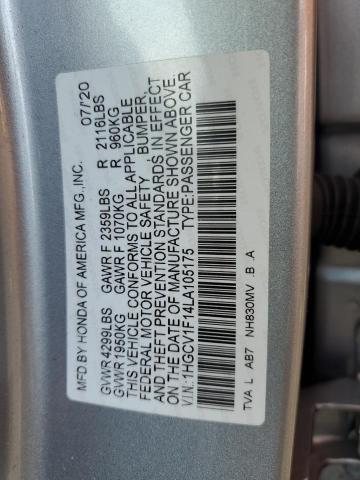 1HGCV1F14LA105175 Honda Accord LX 12