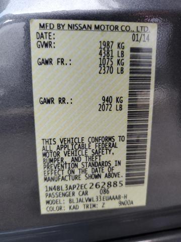 1N4BL3AP2EC262885 Nissan Altima 3.5s