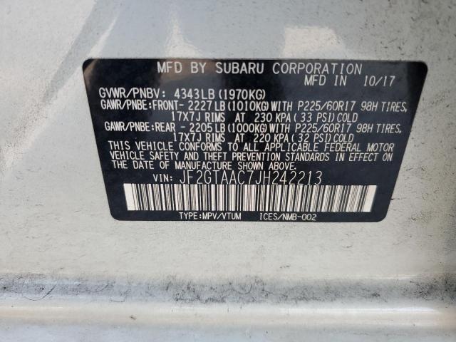 JF2GTAAC7JH242213 Subaru Crosstrek