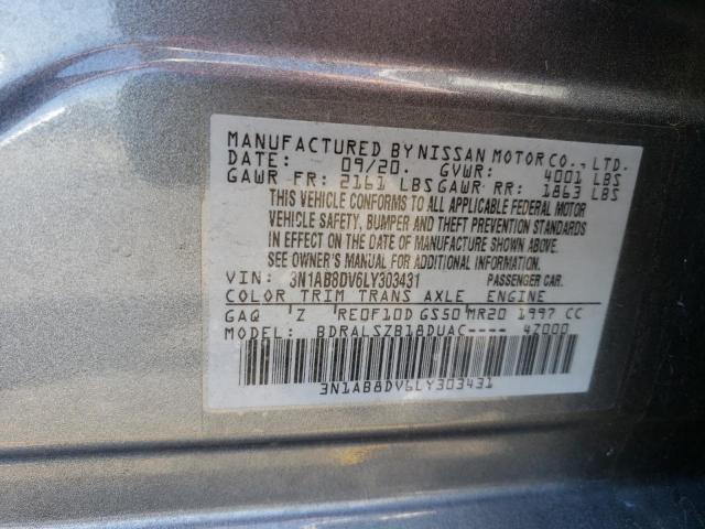 3N1AB8DV6LY303431 Nissan SENTRA SR