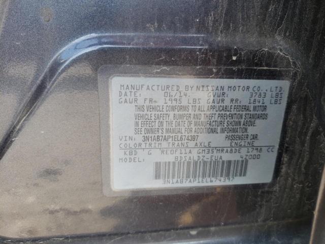 3N1AB7AP1EL674397 Nissan SENTRA S