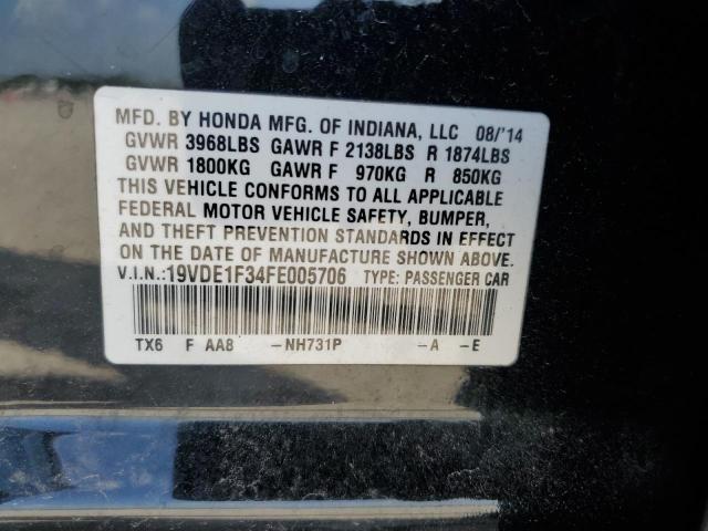 2015 ACURA ILX 20 19VDE1F34FE005706
