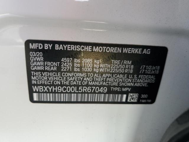 VIN WBXYH9C00L5R67049 2020 BMW X2, Sdrive28I no.13