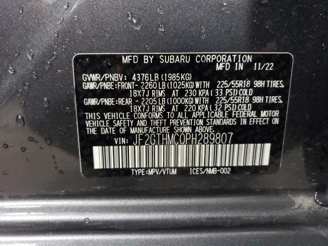 JF2GTHMC0PH289807 Subaru Crosstrek Limited