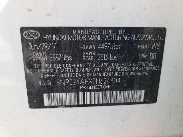 5NPE24AFXJH624404 Hyundai SONATA SE