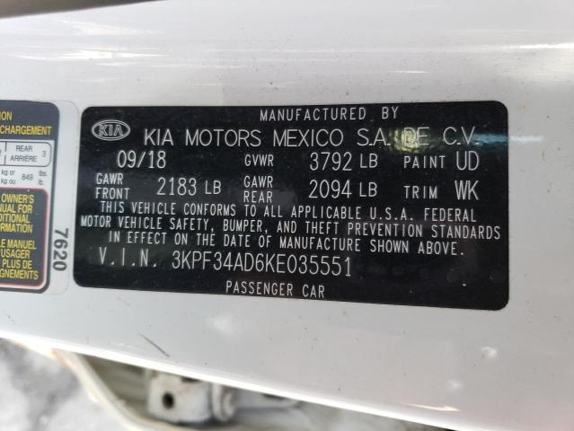 3KPF34AD6KE035551 Kia Forte GT L 12