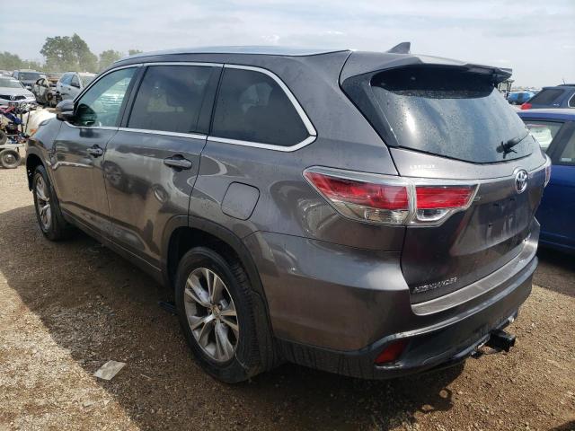 VIN 5TDJKRFH3ES052212 2014 Toyota Highlander, Xle no.2