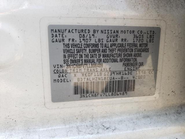 3N1CN8FV7LL806489 Nissan Versa SR 13