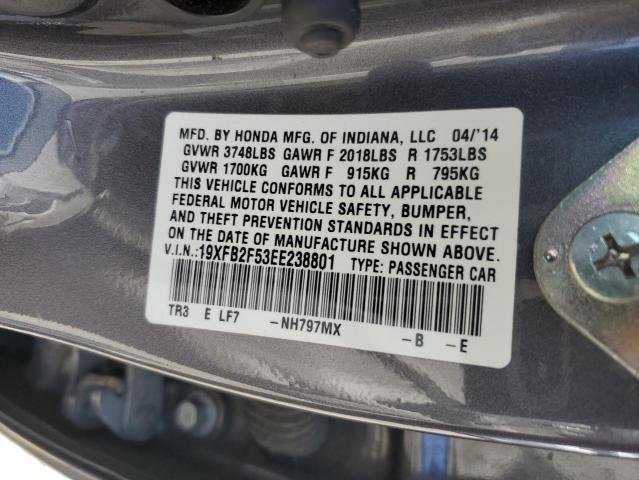 19XFB2F53EE238801 Honda Civic Lx