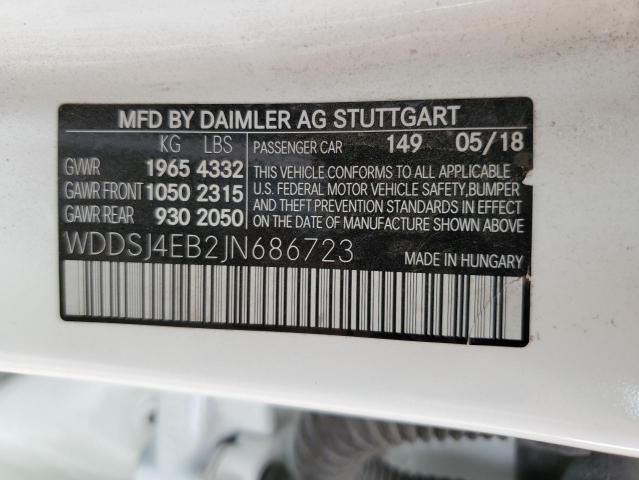WDDSJ4EB2JN686723 Mercedes-Benz CLA 250
