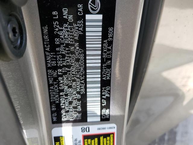2021 LEXUS ES 300H LU 58AEA1C12MU008617