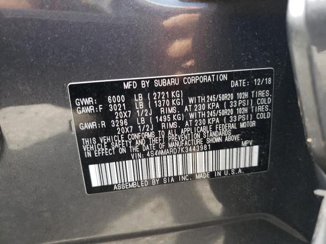 4S4WMARD7K3443981 Subaru Ascent TOU 12