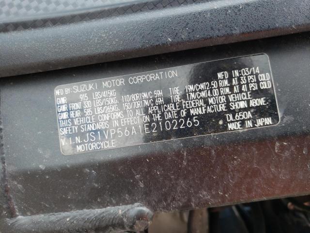 2014 SUZUKI DL650 A JS1VP56A1E2102265