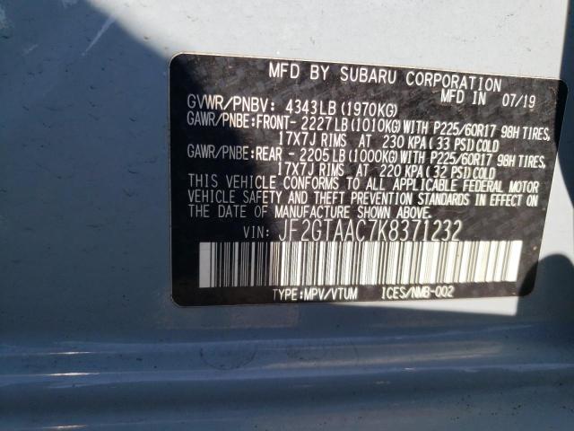 JF2GTAAC7K8371232 Subaru Crosstrek