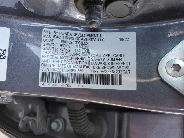 19XZE4F5XNE016501 | 2022 HONDA INSIGHT EX