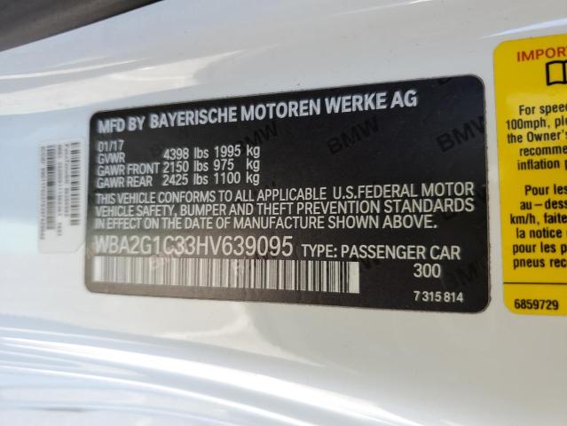 2017 BMW M240I WBA2G1C33HV639095