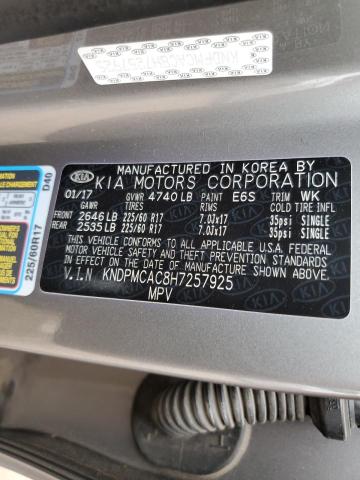 KNDPMCAC8H7257925 KIA Sportage Lx
