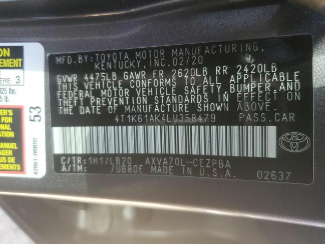 4T1K61AK4LU358479 Toyota CAMRY XSE