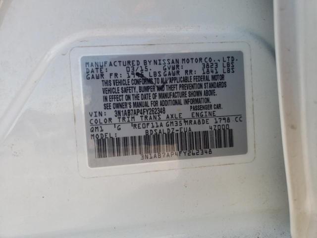 2015 NISSAN SENTRA S - 3N1AB7AP4FY262348