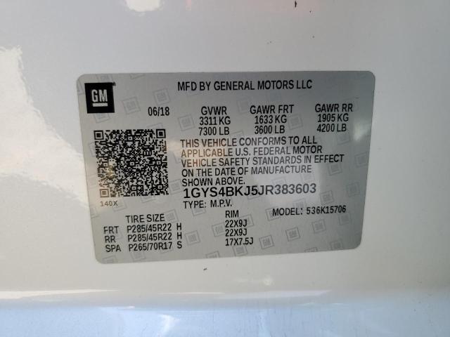 1GYS4BKJ5JR383603 Cadillac Escalade Luxury