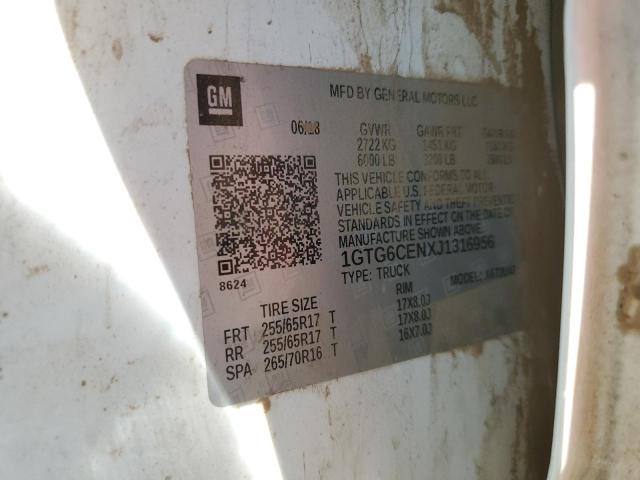 1GTG6CENXJ1316956 GMC CANYON SLE