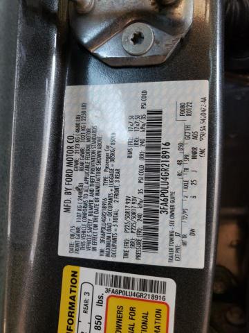 3FA6P0LU4GR218916 Ford Fusion Se Hybrid