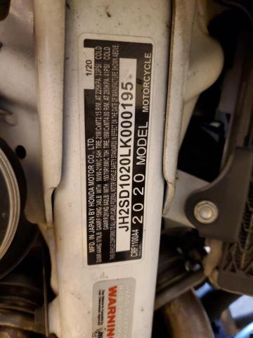 2020 HONDA CRF1100 A4 JH2SD1020LK000195