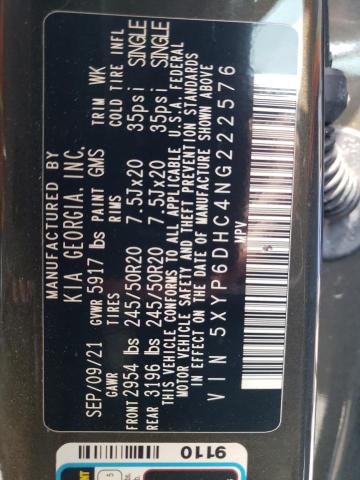5XYP6DHC4NG222576 KIA Telluride S