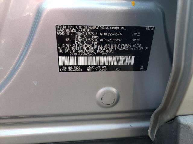 2T3ZFREV5GW294371 Toyota RAV4 LE