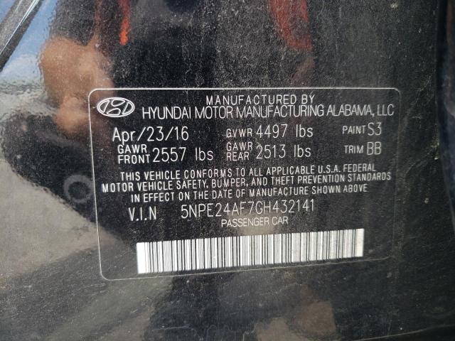 5NPE24AF7GH432141 Hyundai SONATA SE