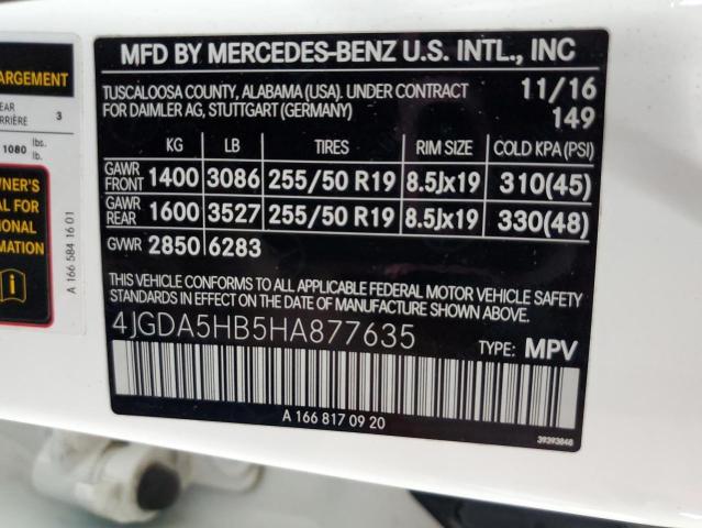 4JGDA5HB5HA877635 2017 MERCEDES-BENZ GLE-CLASS - Image 13