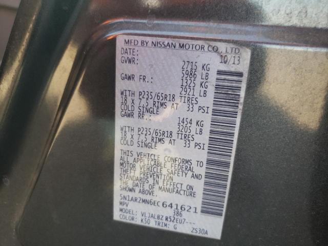 5N1AR2MN6EC641621 Nissan Pathfinder S