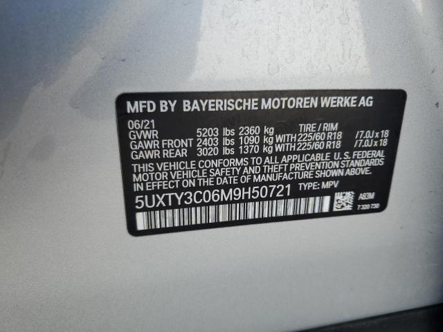 5UXTY3C06M9H50721 BMW X3 SDRIVE3 12