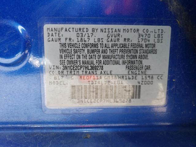 2017 NISSAN VERSA NOTE - 3N1CE2CP7HL369278