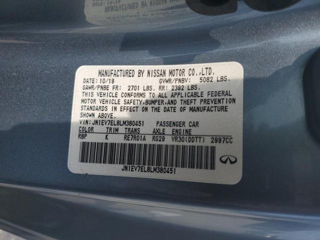 2020 INFINITI Q60 PURE - JN1EV7EL8LM380451