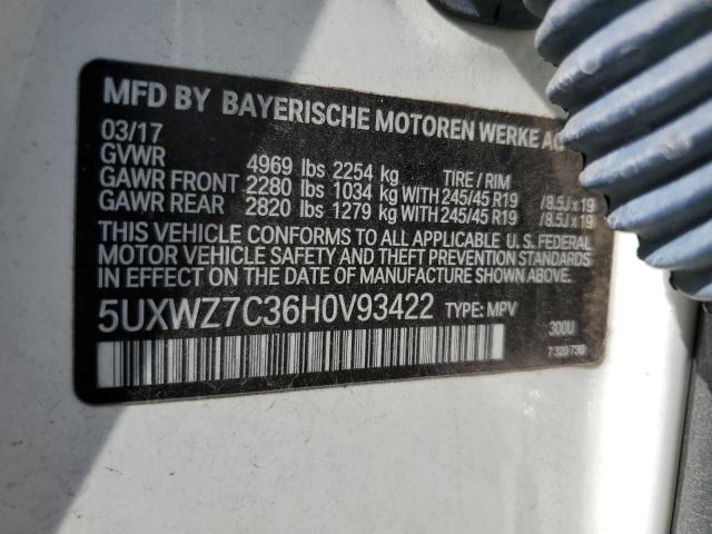 5UXWZ7C36H0V93422 2017 BMW X3, photo no. 13