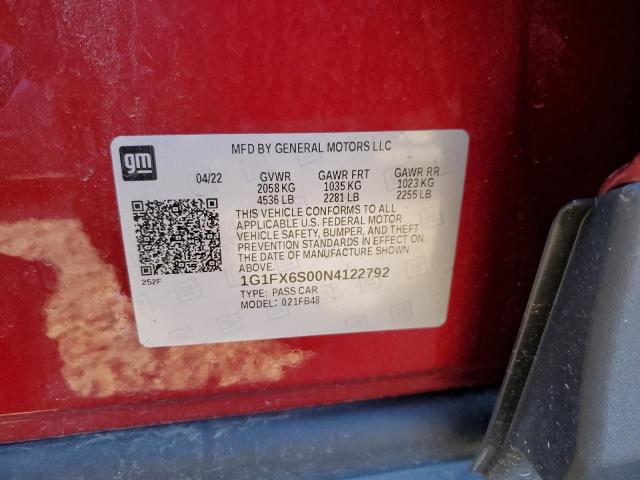 2022 CHEVROLET BOLT EV 2L - 1G1FX6S00N4122792