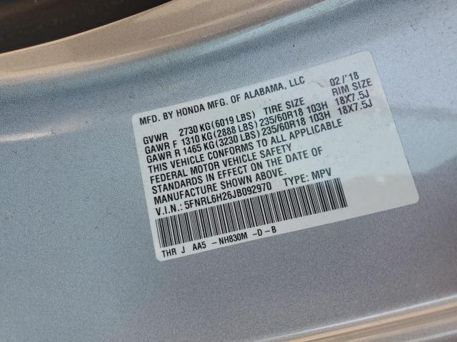 5FNRL6H26JB092970 Honda ODYSSEY LX