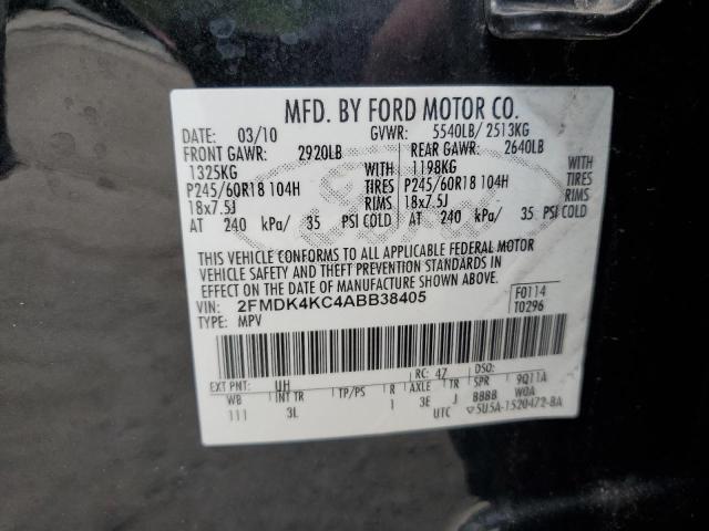 2FMDK4KC4ABB38405 2010 Ford Edge Limited