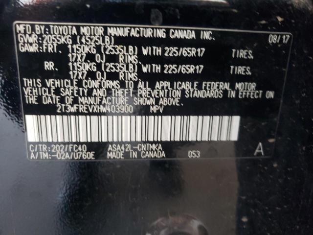 2T3WFREVXHW403900 Toyota Rav4 Xle