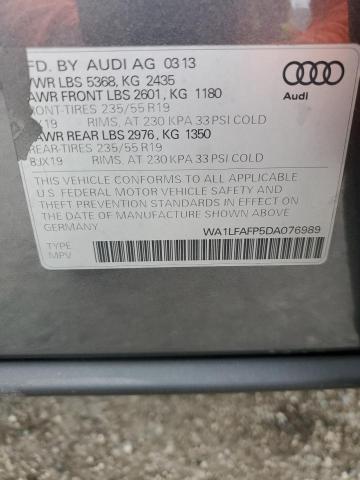 VIN WA1LFAFP5DA076989 2013 Audi Q5, Premium Plus no.13