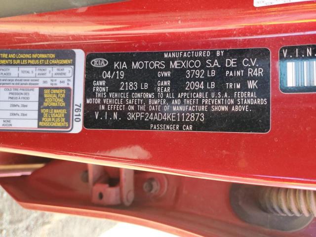 3KPF24AD4KE112873 Kia Forte FE 12