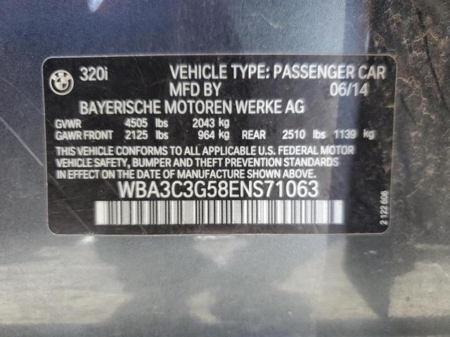 WBA3C3G58ENS71063 BMW 320 I Xdrive