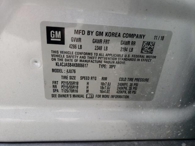 KL4CJASB4KB806617 | 2019 BUICK ENCORE PRE