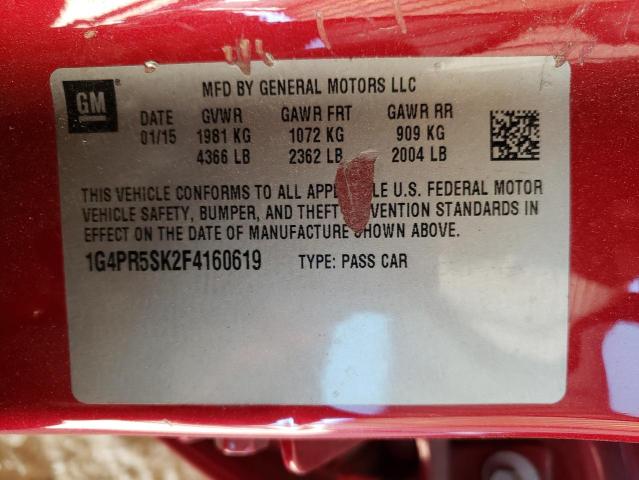 1G4PR5SK2F4160619 Buick Verano Convenience
