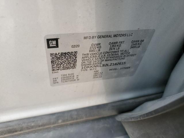 1GKKNKLS2LZ182615 GMC ACADIA SLE