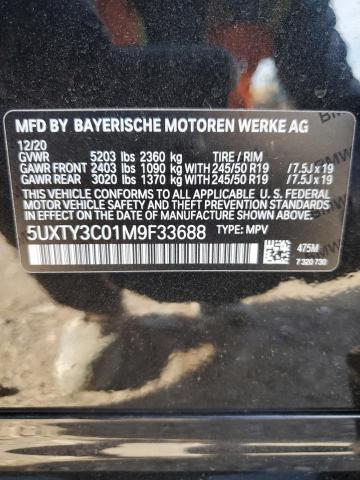 5UXTY3C01M9F33688 2021 BMW X3, photo no. 12